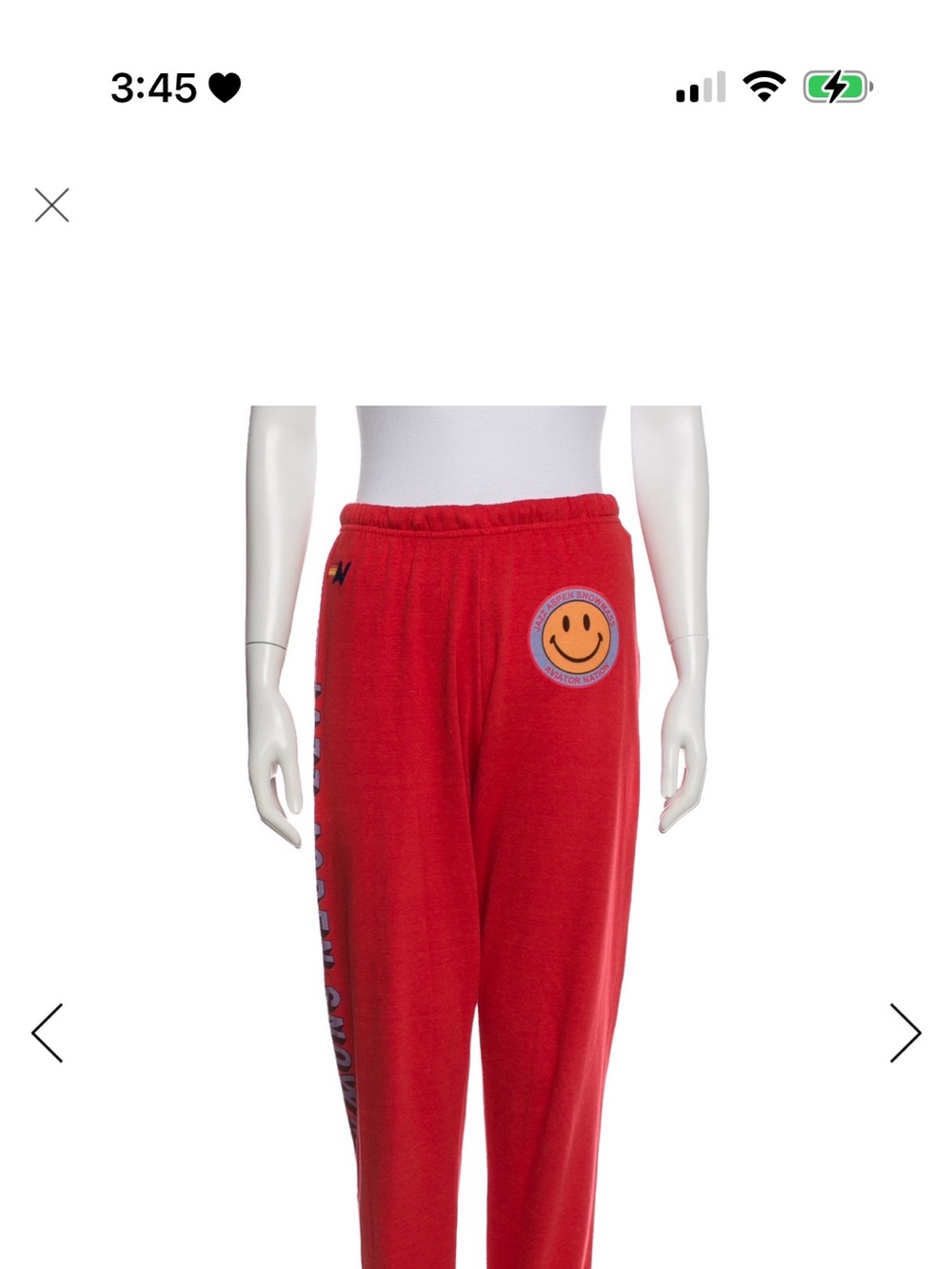 Red Women’s Aviator Nation  Smile Patch Jogger Pants